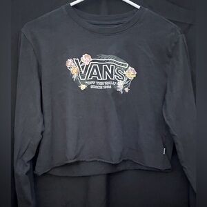 Vans Off The Wall NWOT Floral Logo Long Sleeve Croptop